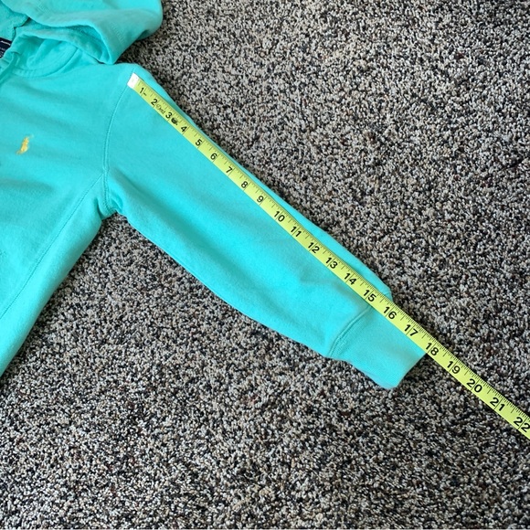 Ralph Lauren Sport Girls Sweatshirt Zip-up Hoodie sz S Teal - Picture 8 of 10